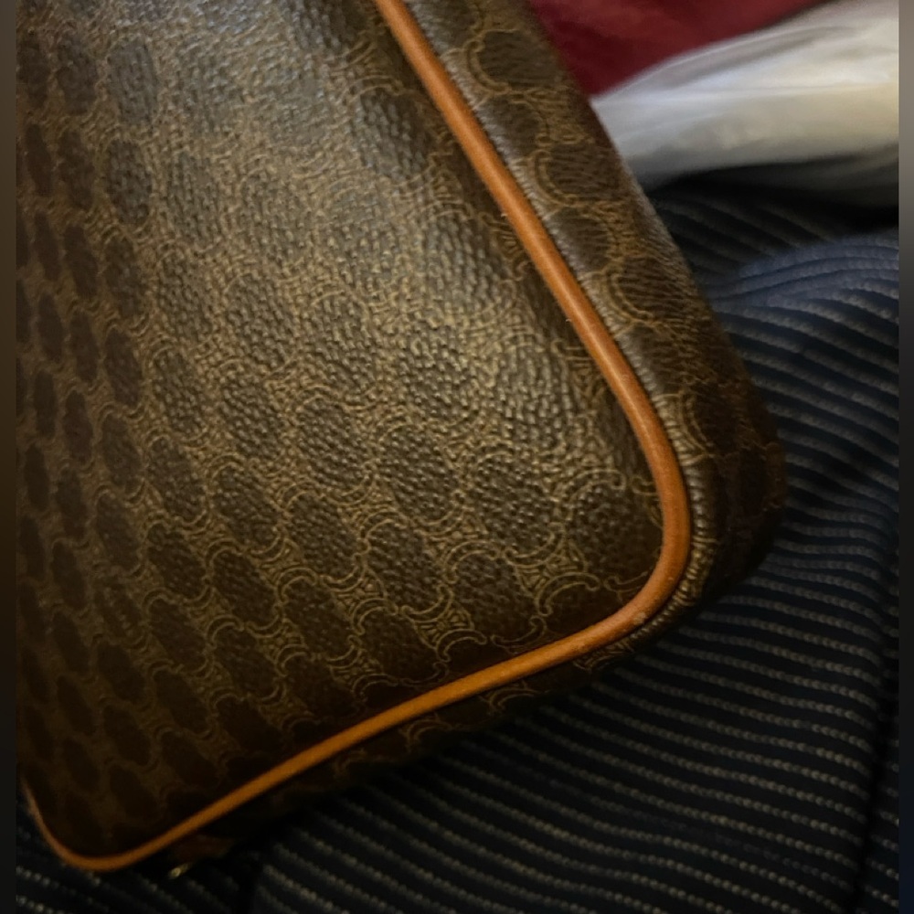 Authentic Vintage Celine Macadam Clutch Wristlet/ Zip closure & Front zip pocket - Picture 9 of 17